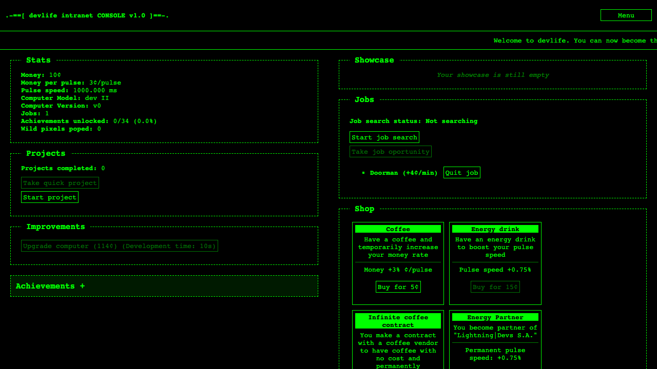 devlife game screenshot