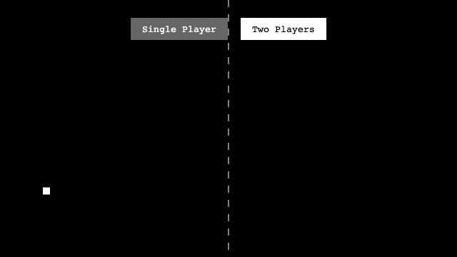 Retro Pong game screenshot